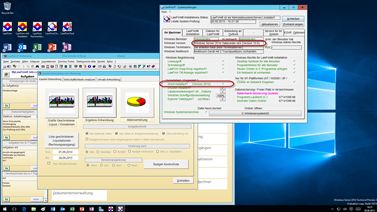 Office 2016 - Versionsprfung mit dem Kanzleisoftware Service Programm LawFirm RechnerCheck + individuelle Hintergrund-Farben in der modernen LawFirm Oberflche